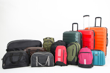 suitcases in the airport