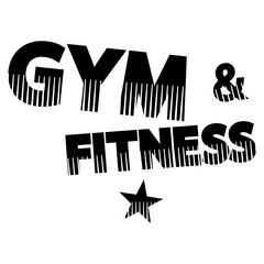 Gym and fitness lettering, symbol for gym and healthy lifestyle