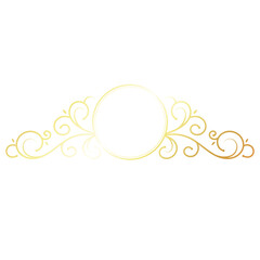 Golden unique beautiful frame with pattern and circle design