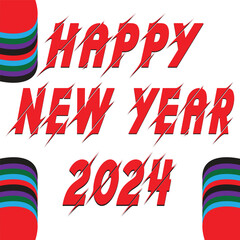 Design Happy New Year 2024 on site