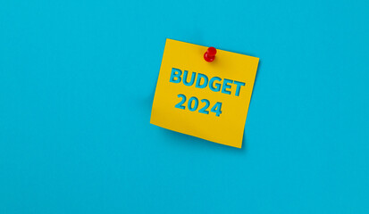2024 budget written on the note paper