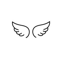 angel wings in heaven hawk feather wing pattern. Vector illustration 