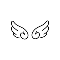 angel wings in heaven hawk feather wing pattern. Vector illustration 