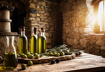 olio d'oliva olive frantoio - obrazy, fototapety, plakaty