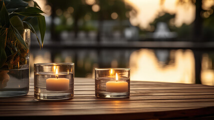 Decorative scented soy candles for the home. Cozy and comfortable burning aroma candle. 