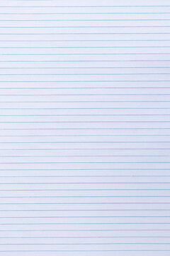 Top view empty blue lined paper background and texture vertical