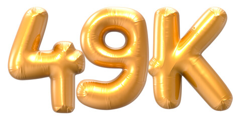 40K Number Gold 3D Rendering