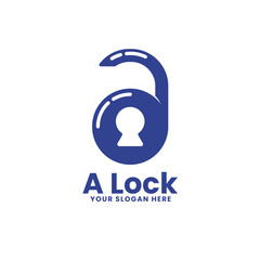 A lock Minimalist Logo Design