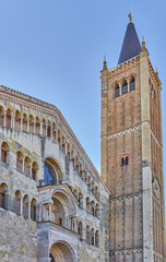 Fototapeta na wymiar Parma and the Lombard Romanesque style architectures