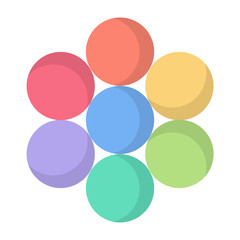 Nanoparticles Flat Icon