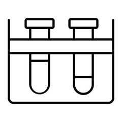 Blood Test Tube Outline Icon