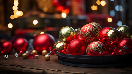 Close-Up Photo of a Decorated Christmas Bauble High-Quality