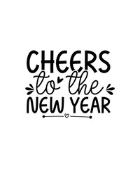 Naklejka premium Happy New Year SVG Bundle, Hello 2024 Svg, New Year Decoration, New Year Sign, Silhouette Cricut, Printable Vector, New Year Quote Svg