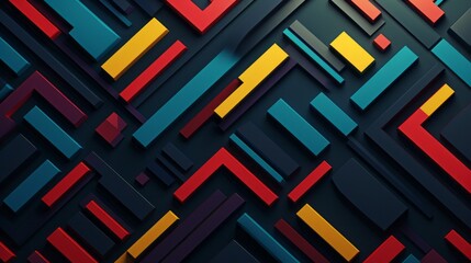 A colorful abstract geometric wallpaper with many different colors