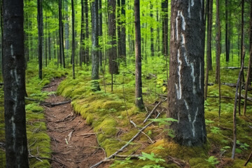 hiking trail in the forest