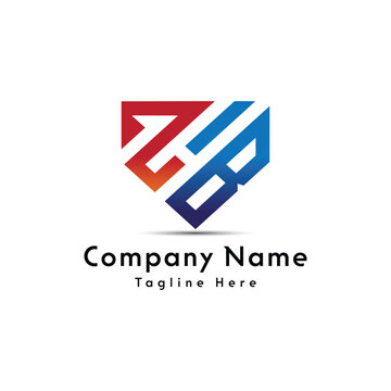 zib letter logo design icon