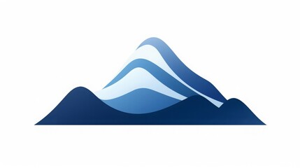 logo, minimalistic, modern, blue mountains, copy space, 16:9