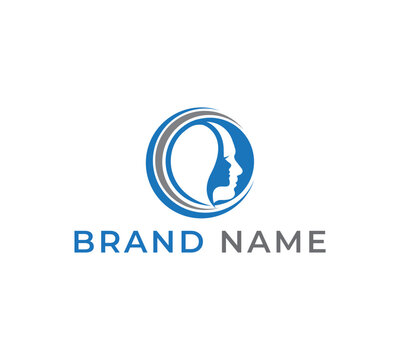 Face llogo design vector