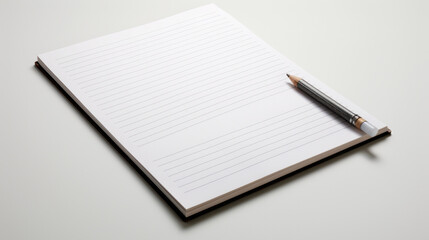 A notebook with a pen on top of it