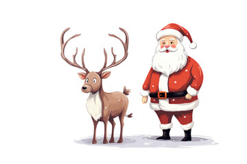 Santa Claus rides in a decoration for Cristmas holiday festival.