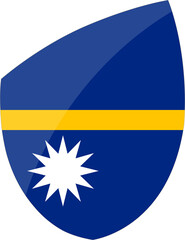 Nauru flag in rugby icon style