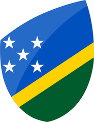 Solomon Islands flag in rugby icon style