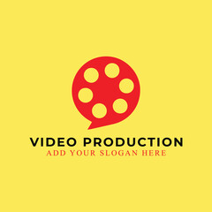 video production logo design vector