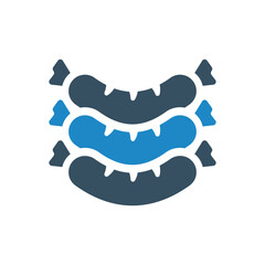 sausage icon vector illustration