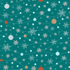 Seamless New Year pattern, vector