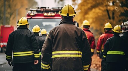 Obraz premium Firefighter in Action