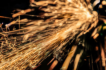 bright sparks of metal