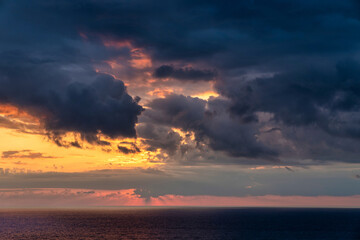 Sunset over the ocean