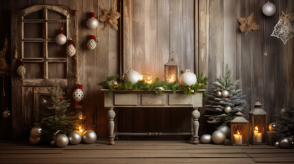 christmas tree interior background