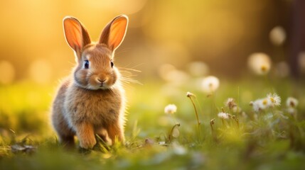 cute animal pet rabbit or bunny smiling and laughing isolated with copy space for easter background, rabbit, animal, pet, cute, fur, ear, mammal, background, celebration, generate by AI