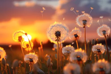 Foto op Plexiglas field of dandelions © Artworld AI