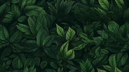 green leaves background - obrazy, fototapety, plakaty