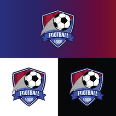 Naklejka premium Football badge logo vector - Soccer logo