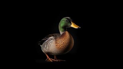 Obraz premium isolated male mallard duck