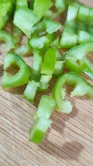 green fresh hot pepper chopped cooking vegetables food