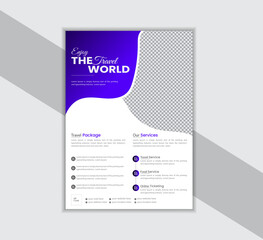 Blue-colored, contemporary template with a trendy layout ideal for imaginative, professional businesses.