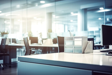 Fototapeta na wymiar modern office room, blurred office business concept