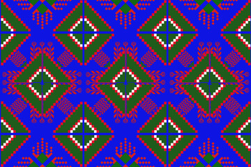 Traditional ethnic fabric pattern, seamless pattern design for textiles, rugs, wallpaper, clothing, sarong, scarf, batik, wrap, embroidery, print, background, vector illustration. christmas pattern