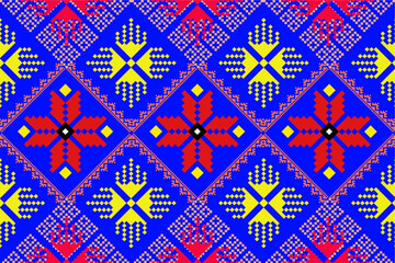 Traditional ethnic fabric pattern, seamless pattern design for textiles, rugs, wallpaper, clothing, sarong, scarf, batik, wrap, embroidery, print, background, vector illustration. christmas pattern