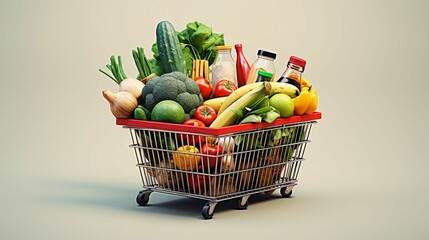  supermarket store grocery delivery retail shopping market food basket. 