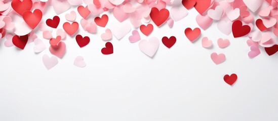 Valentines Day heart themed background with space for writing and lettering