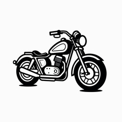 Obraz premium Motorcycle in cartoon, doodle style. 2d vector illustration in logo, icon style. AI Generative