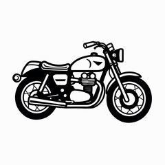 Obraz premium Motorcycle in cartoon, doodle style. 2d vector illustration in logo, icon style. AI Generative