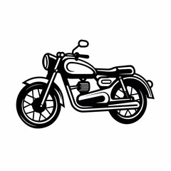 Obraz premium Motorcycle in cartoon, doodle style. 2d vector illustration in logo, icon style. AI Generative