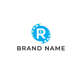 R tv logo design vector