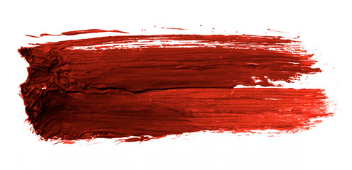 Red oil colour brush stroke